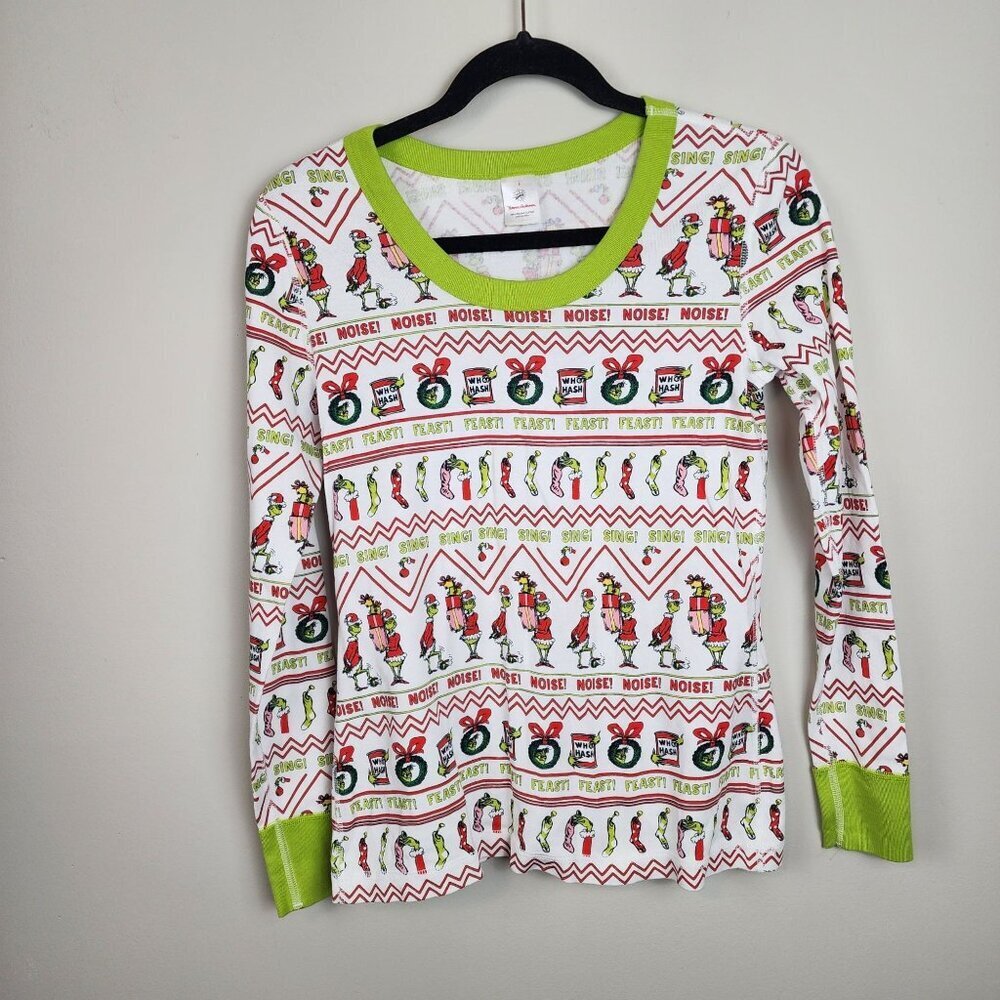 Hanna Andersson Grinch pajama top sz S Holidays Christmas